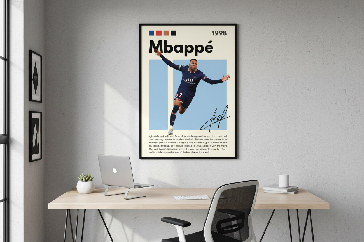 Fodbold Plakat 30 i hjemmekontor