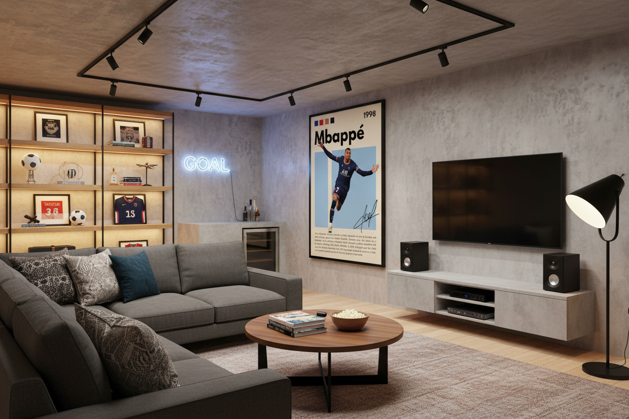 Fodbold Plakat 30 i kælderrum