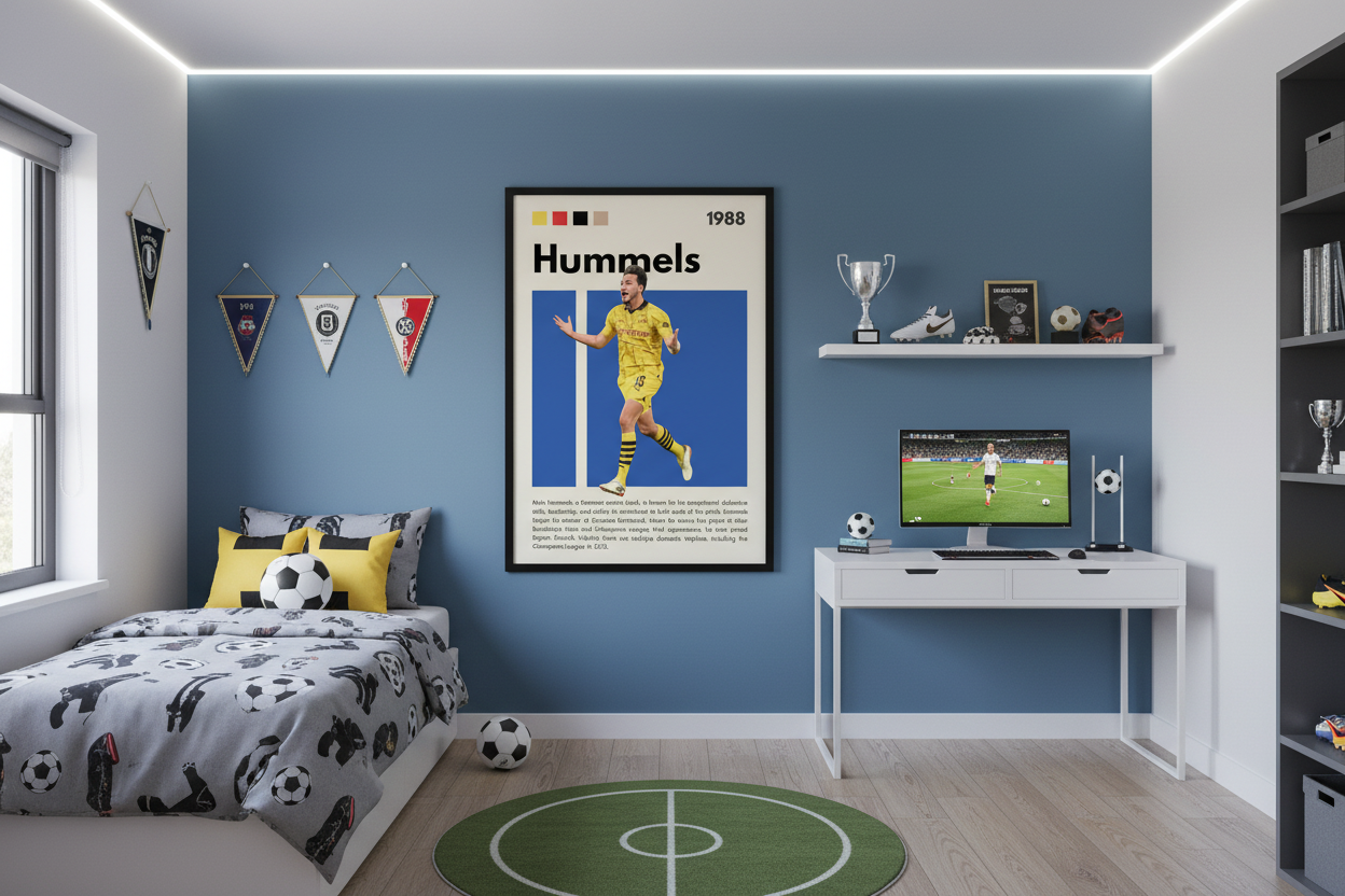 Fodbold Plakat 4 i teenageværelse
