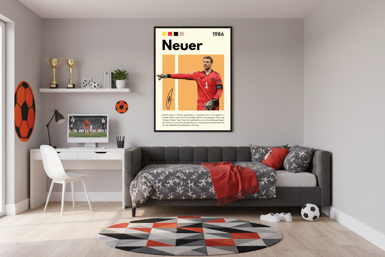 Fodbold Plakat 6 i teenageværelse