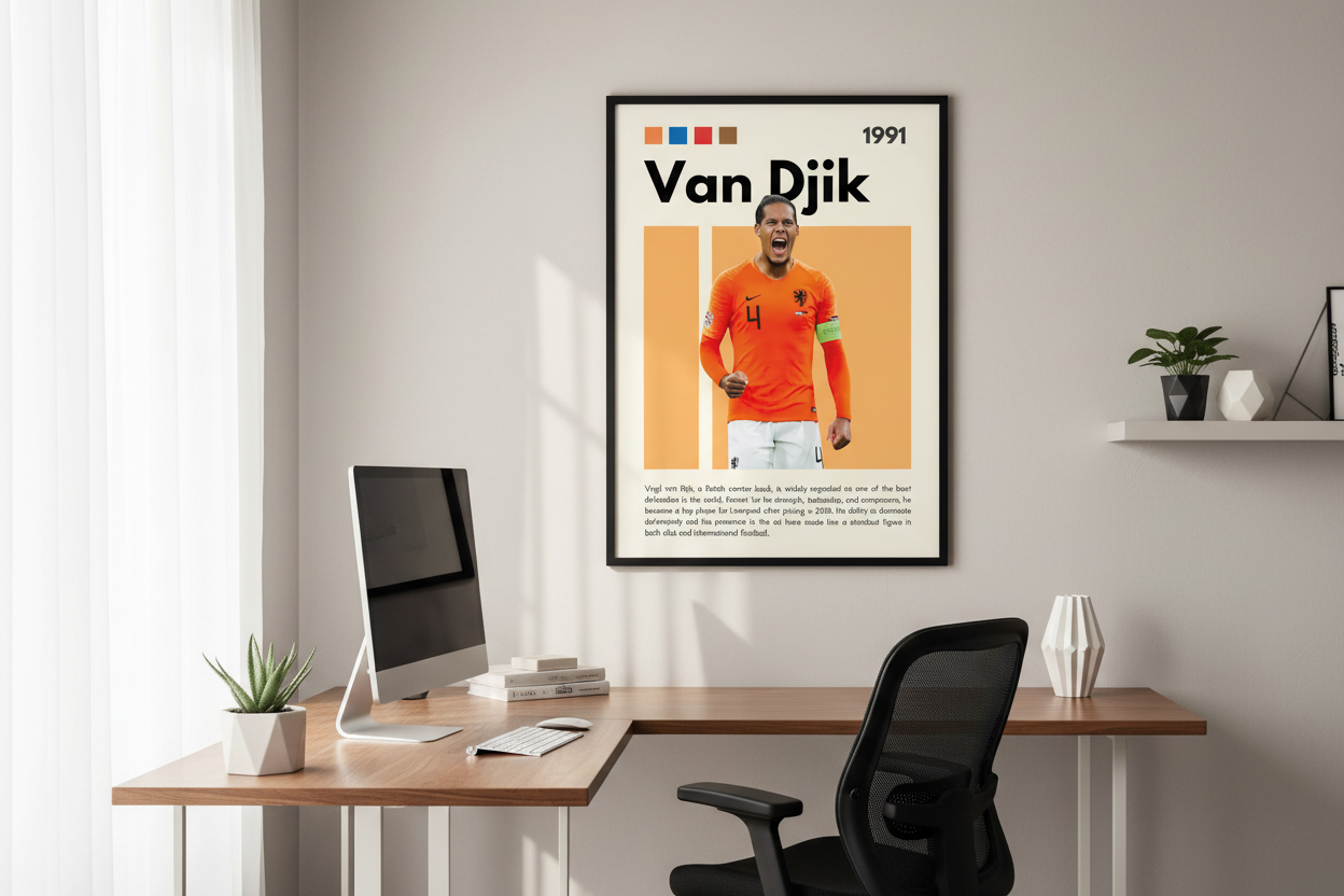 Fodbold Plakat 7 i hjemmekontor