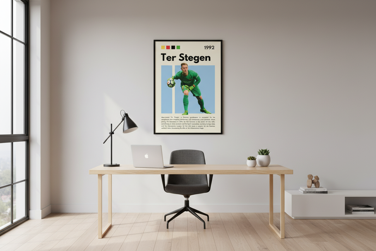 Fodbold Plakat 8 i hjemmekontor