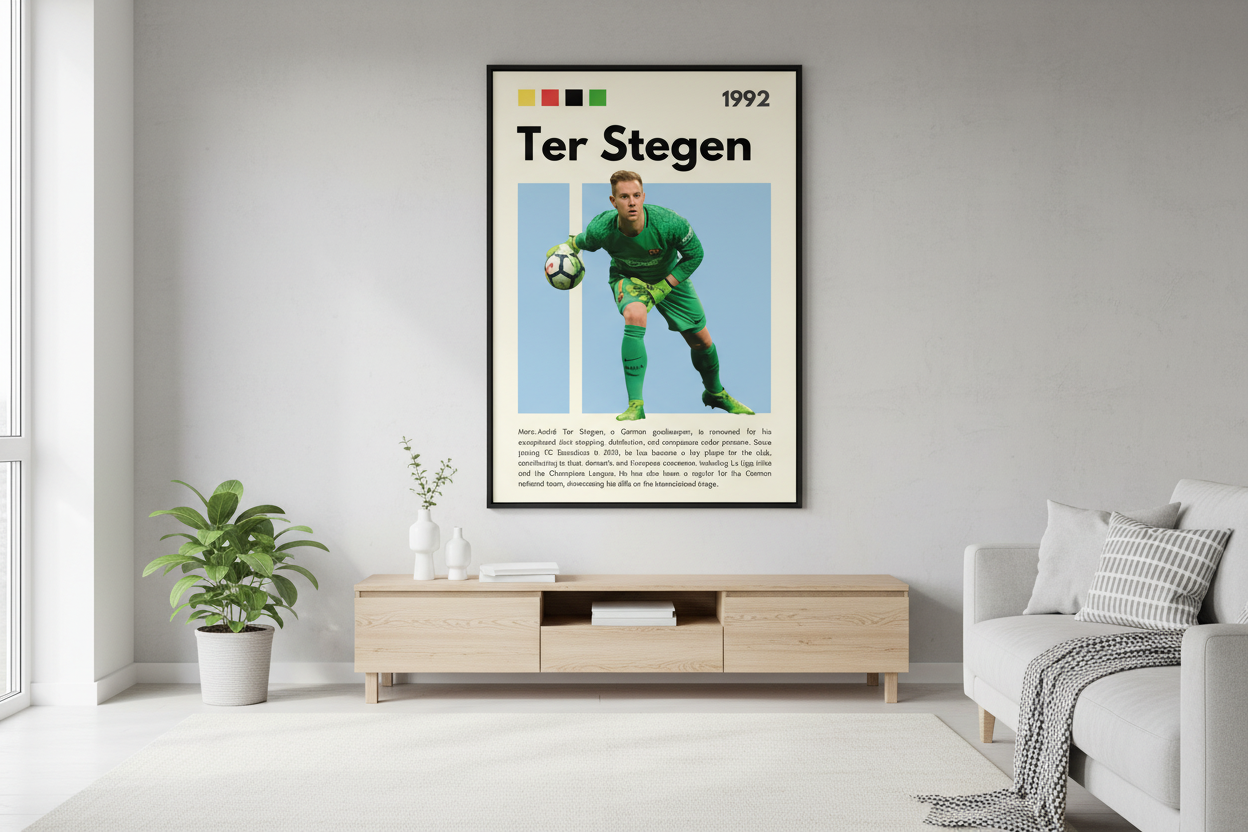 Fodbold Plakat 8 i skandinavisk hjem