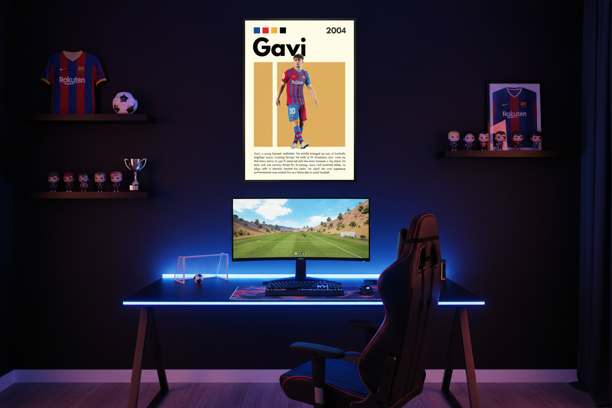 Fodbold Plakat 9 i gaming-værelse