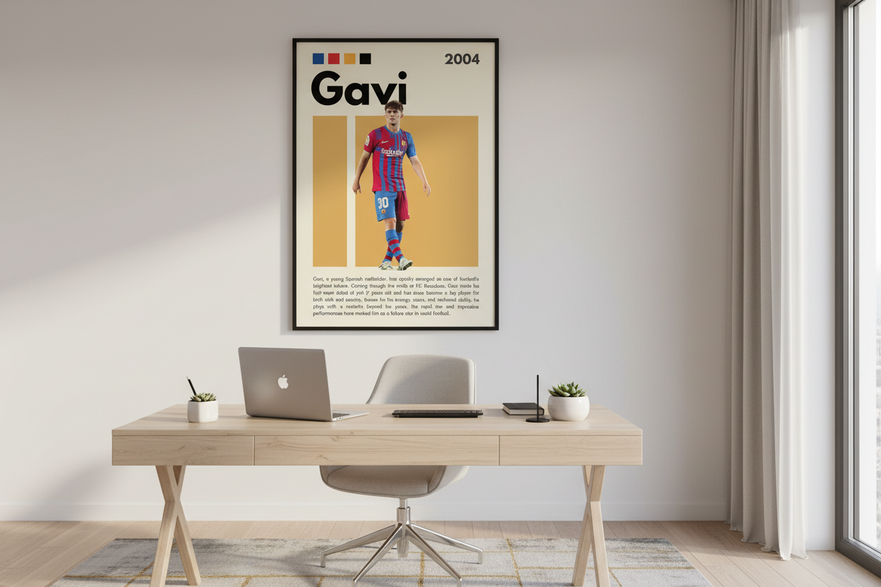Fodbold Plakat 9 i hjemmekontor