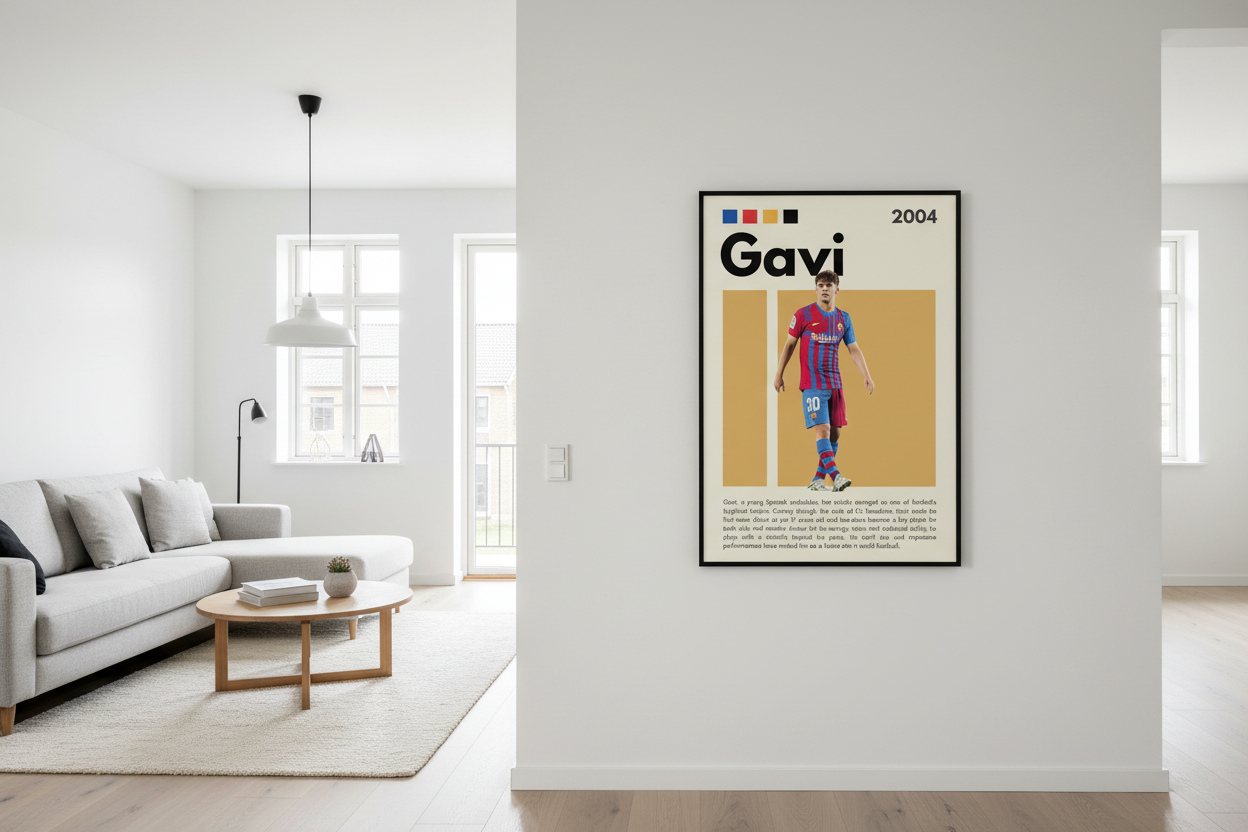 Fodbold Plakat 9 i moderne dansk hjem