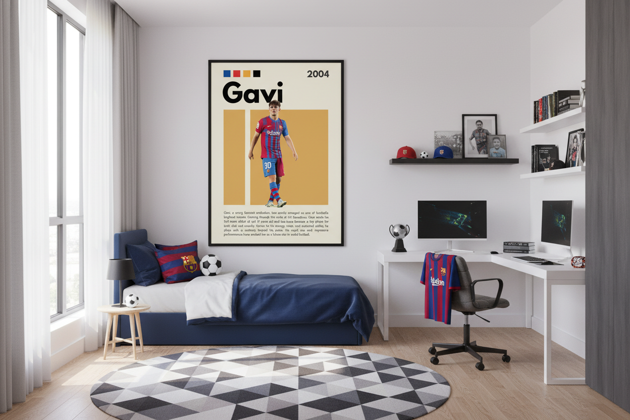 Fodbold Plakat 9 i teenageværelse