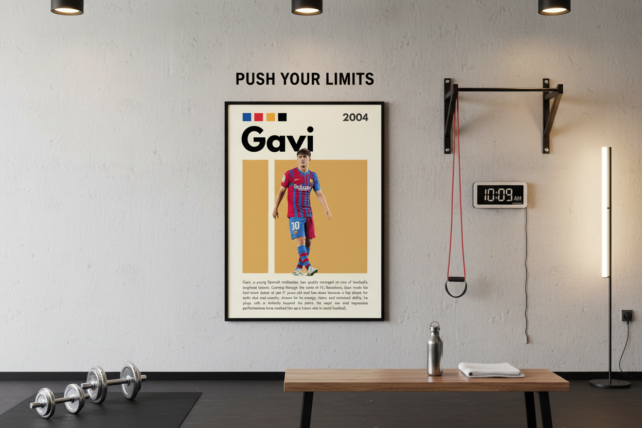 Fodbold Plakat 9 i træningsrum