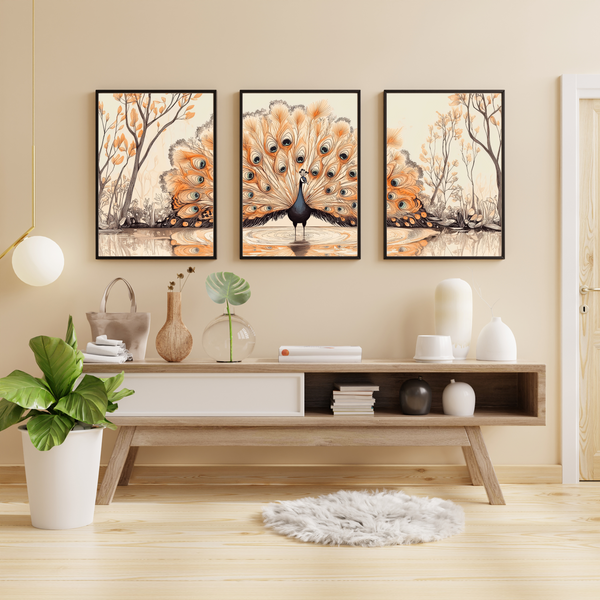 Fortryllende Påfugl Plakatsæt