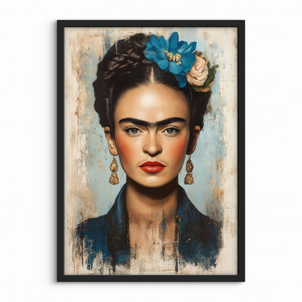 Portræt Plakat 107 Portrættets Styrke i Blå Nuancer