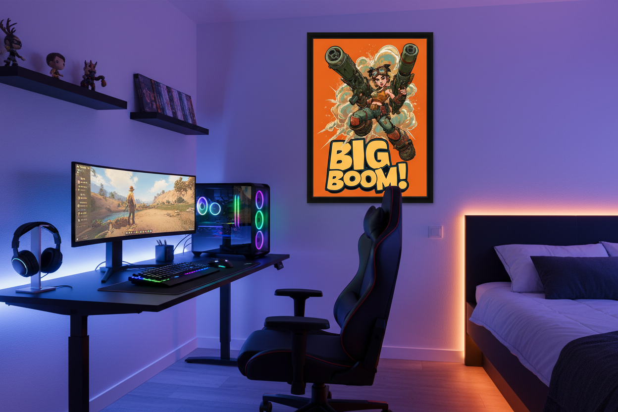 Gamer Plakat 492 i ungdomsværelse