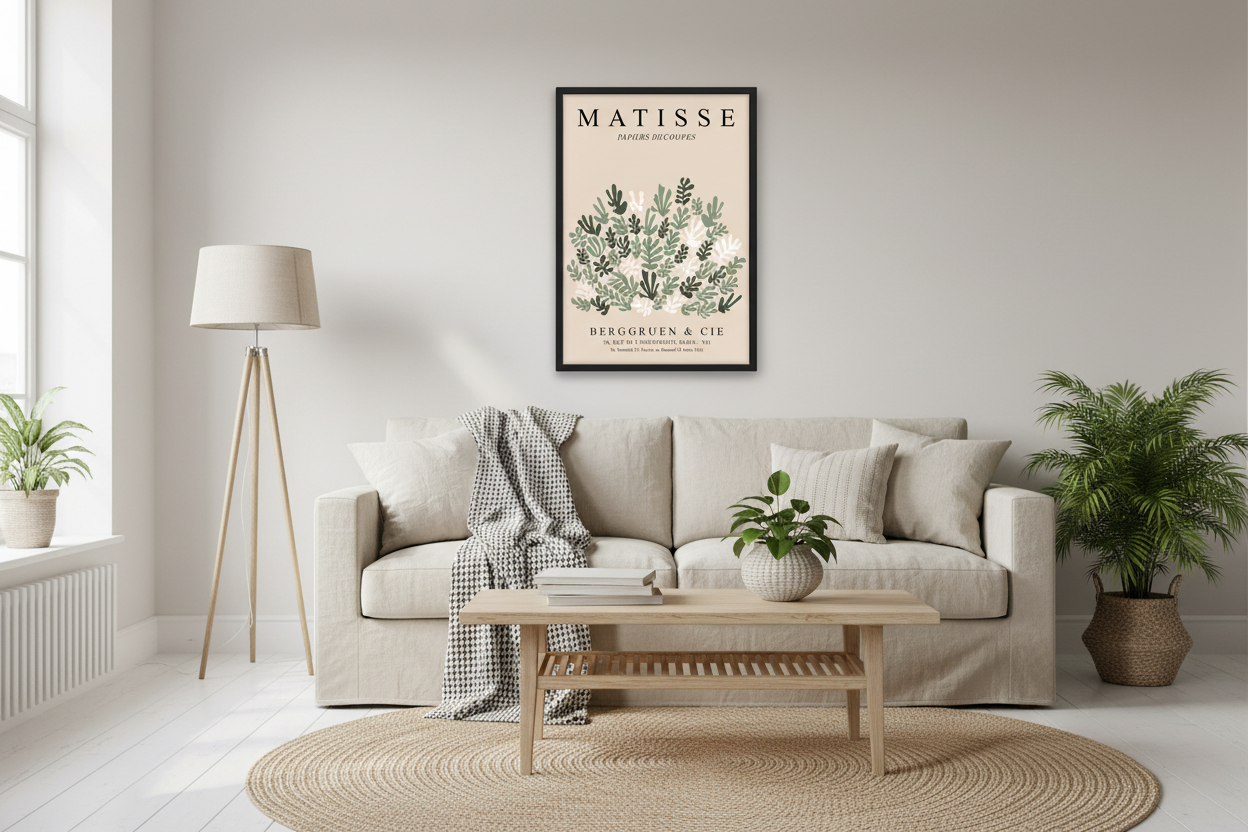 Henri Matisse Plakat 41 i nordisk stue
