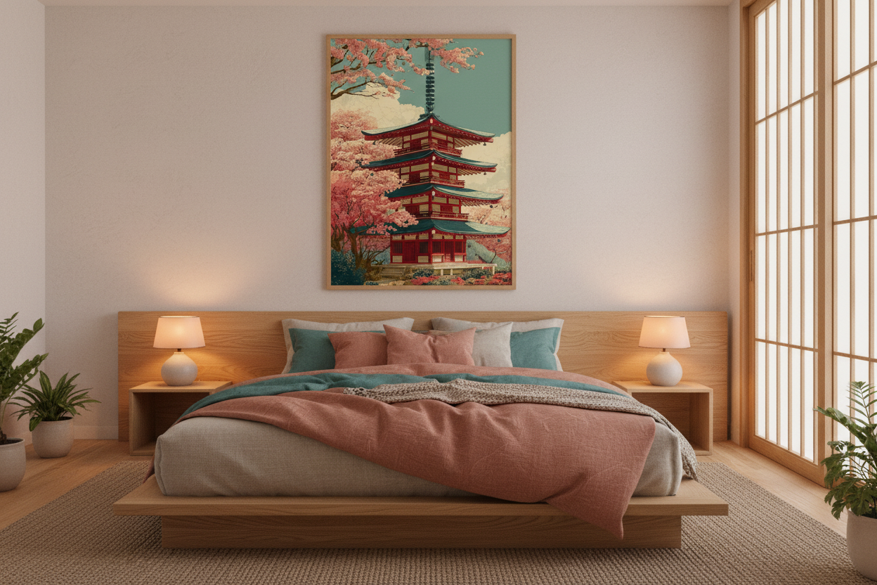 Japandi soveværelse