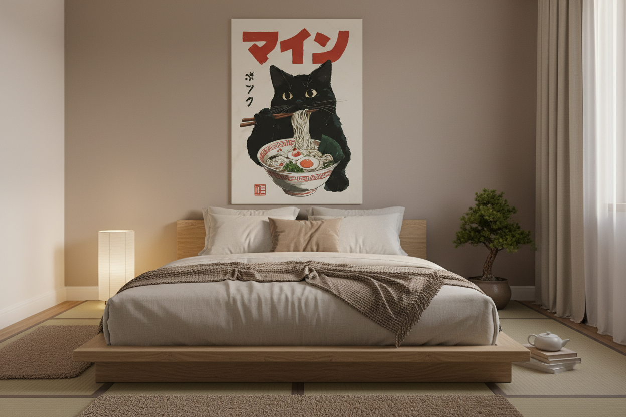 Japandi soveværelse
