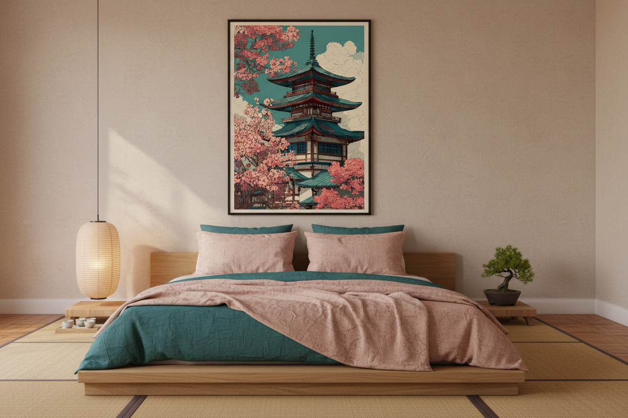 Japandi soveværelse