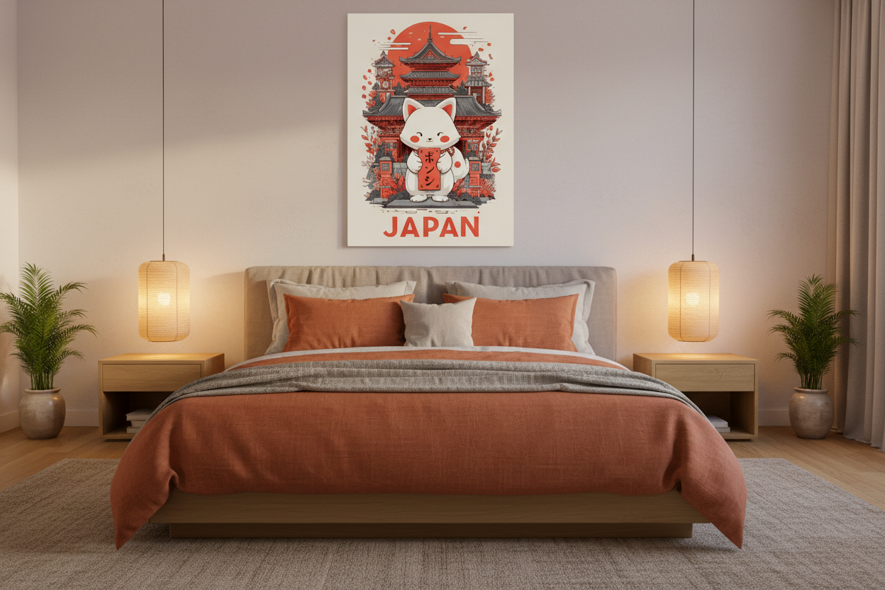 Japandi soveværelse