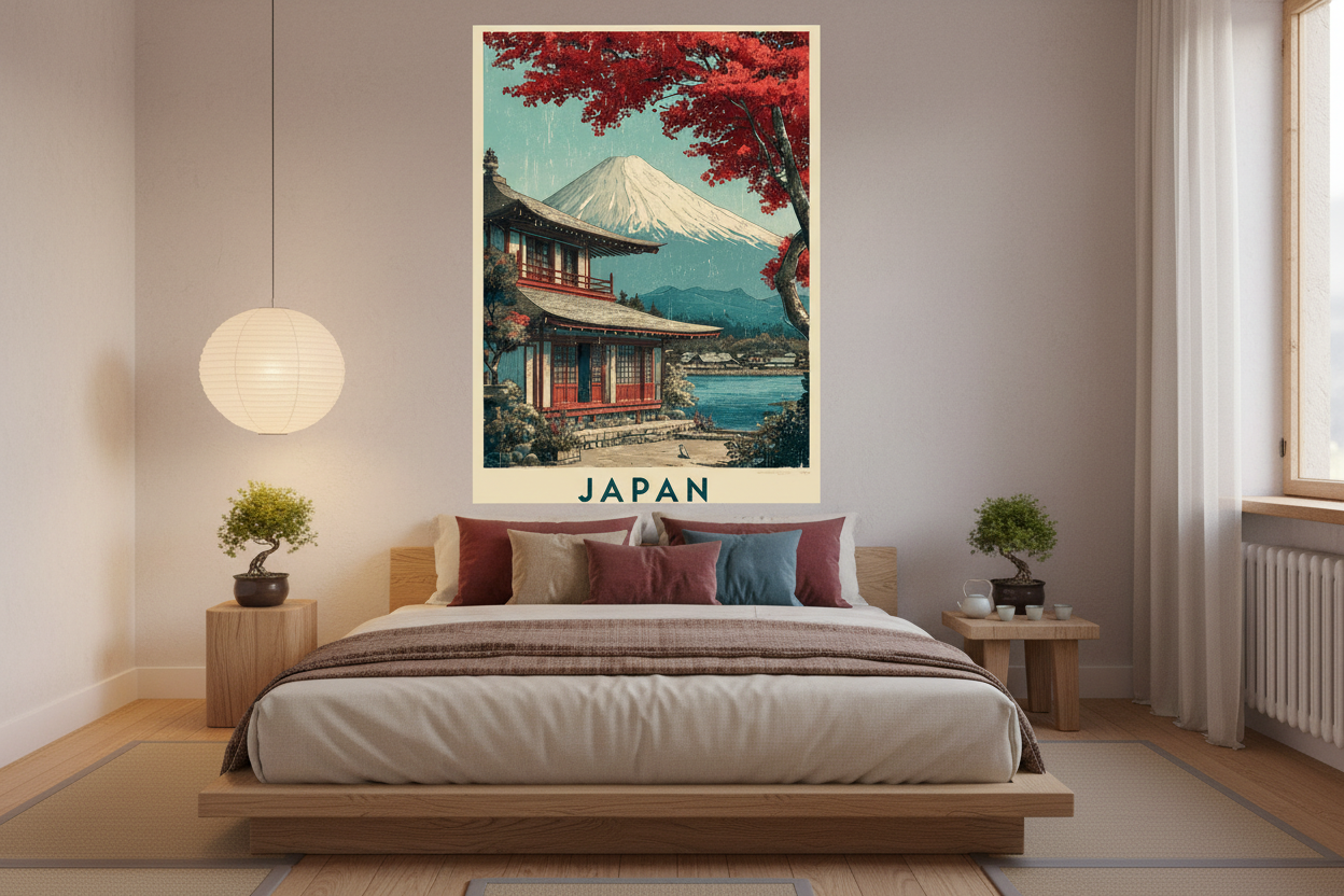 Japandi soveværelse