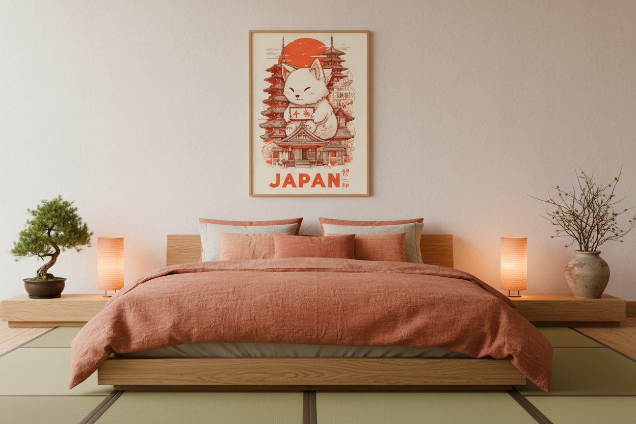 Japandi soveværelse