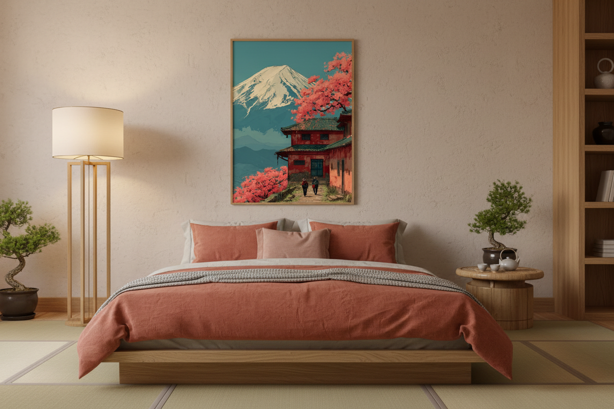 Japandi soveværelse
