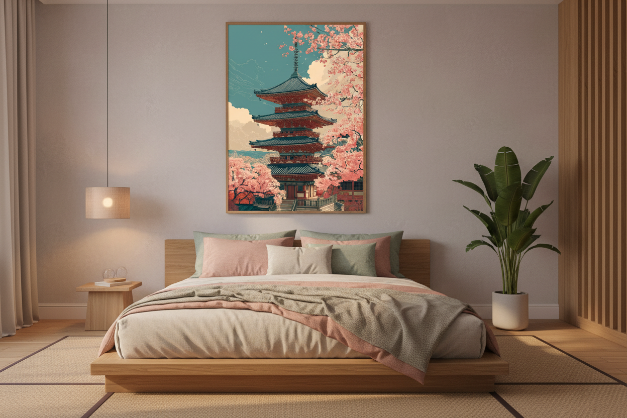 Japandi soveværelse