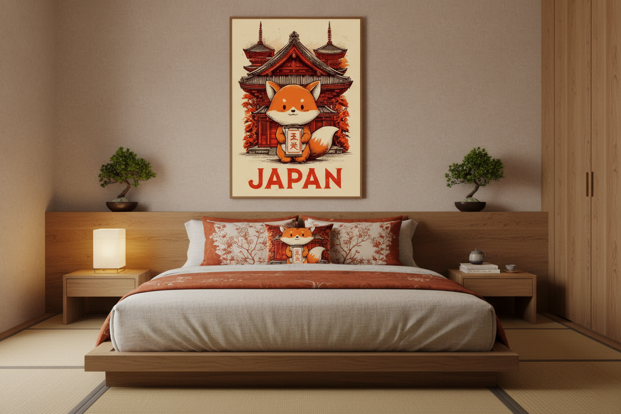 Japandi soveværelse