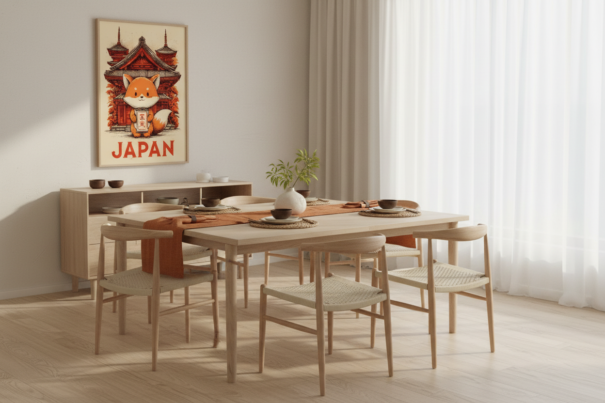 Japandi spisestue