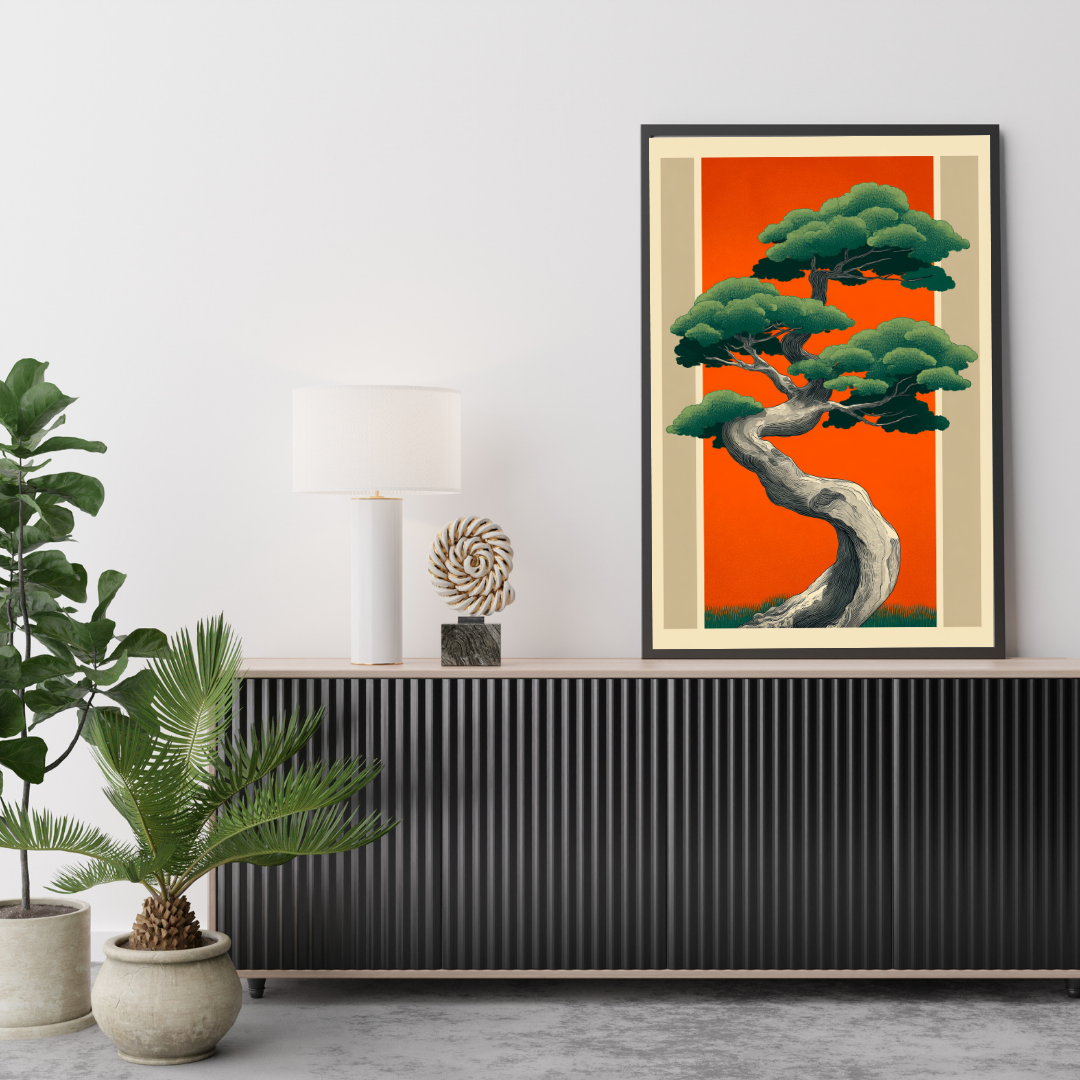 Japansk Plakat 166 – Zen Træets Balance