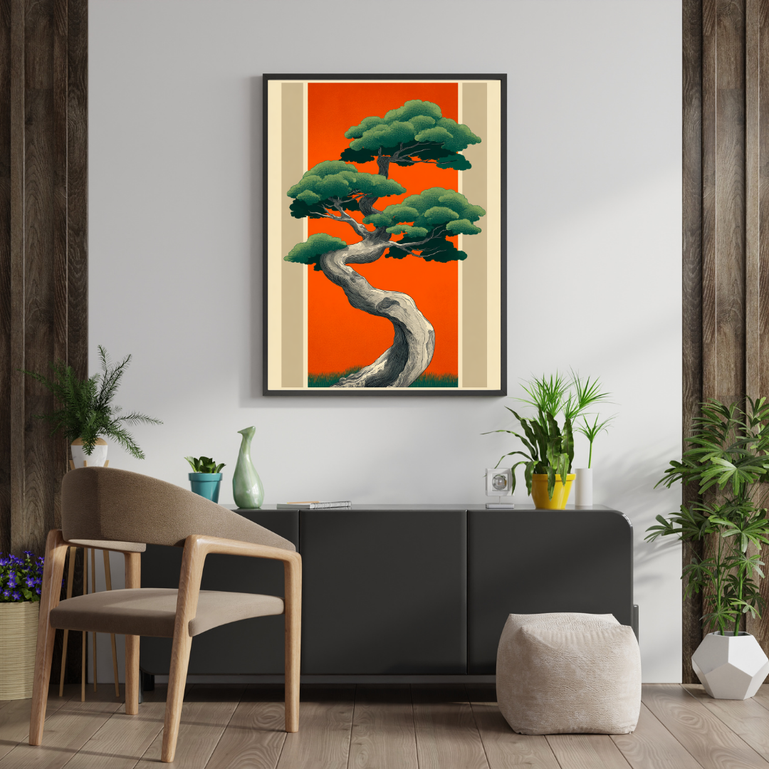 Japansk Plakat 166 – Zen Træets Balance