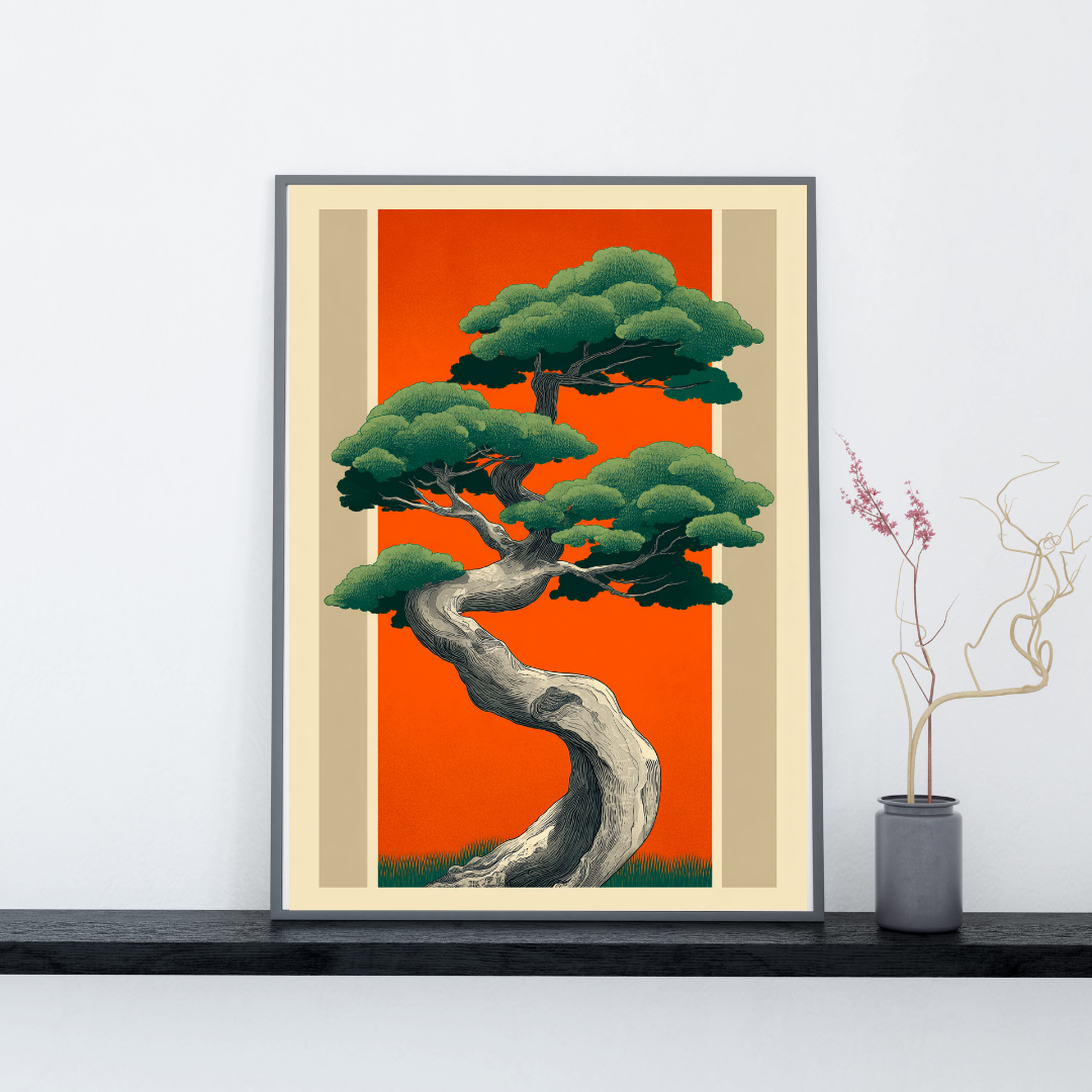 Japansk Plakat 166 – Zen Træets Balance