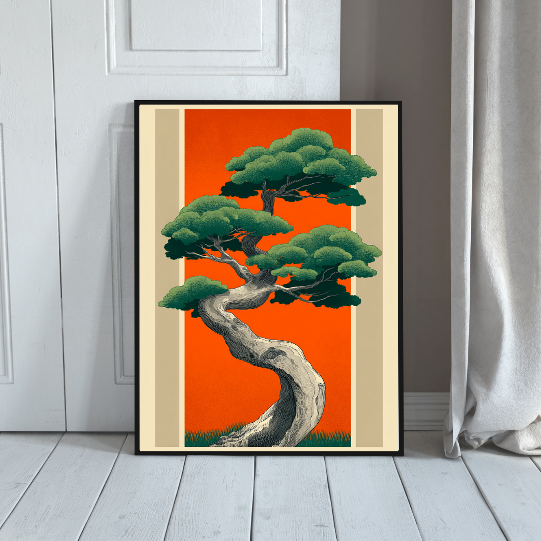 Japansk Plakat 166 – Zen Træets Balance