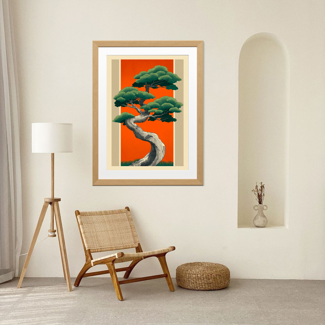 Japansk Plakat 166 – Zen Træets Balance