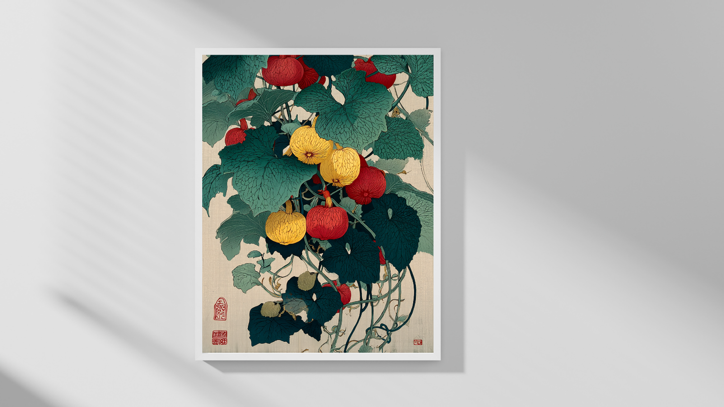 Japansk Plakat 172 – Naturens Farverige Balance