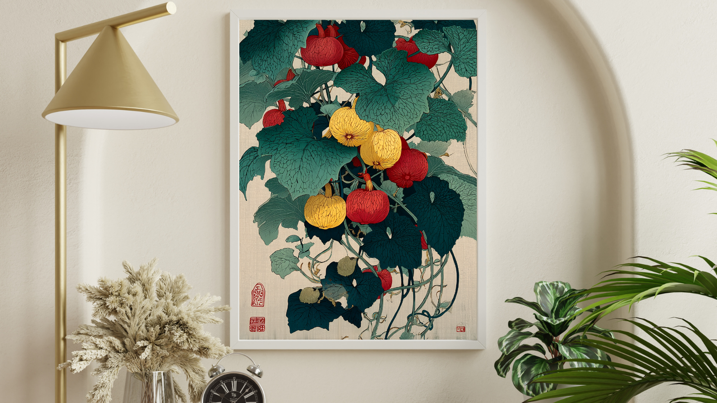 Japansk Plakat 172 – Naturens Farverige Balance