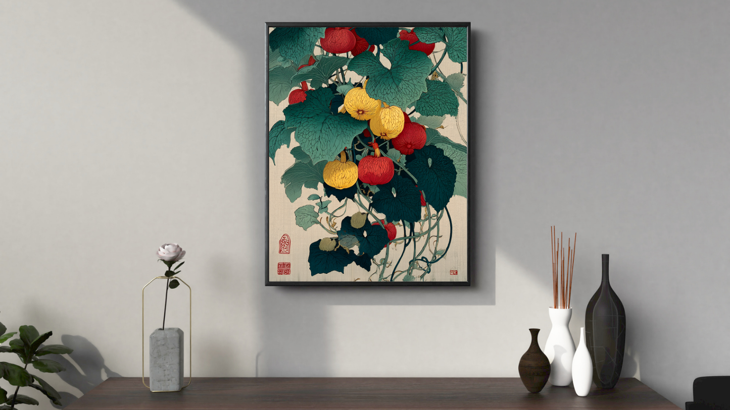 Japansk Plakat 172 – Naturens Farverige Balance
