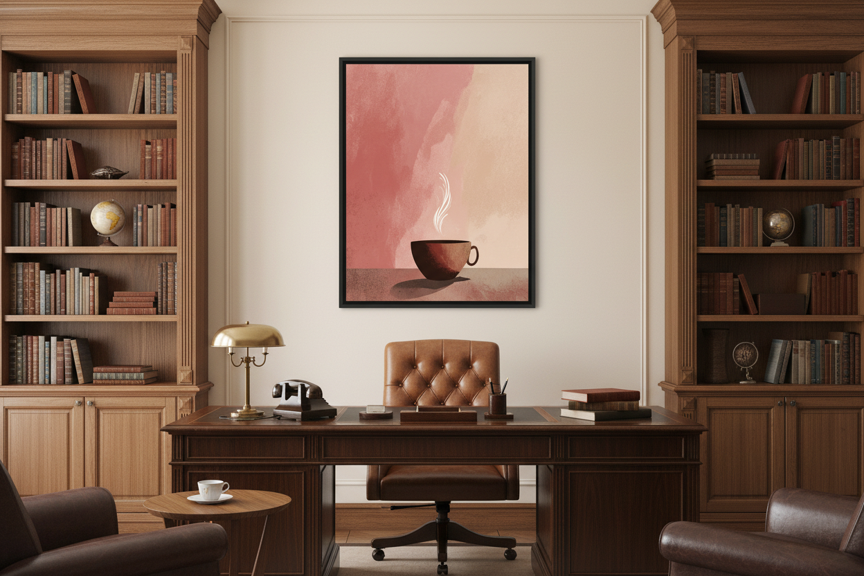 Kaffe Plakat 100 i kontor 1960'erne