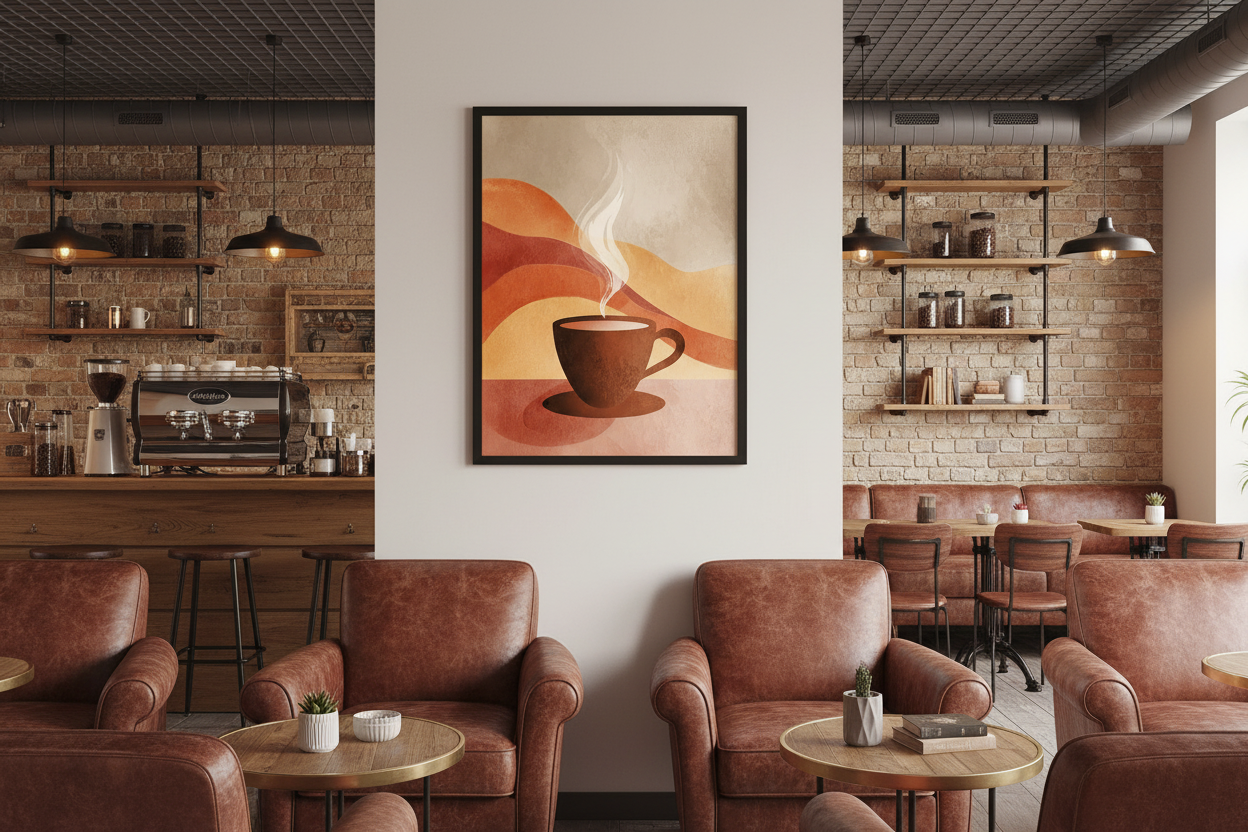 Kaffe Plakat 101 i cafe