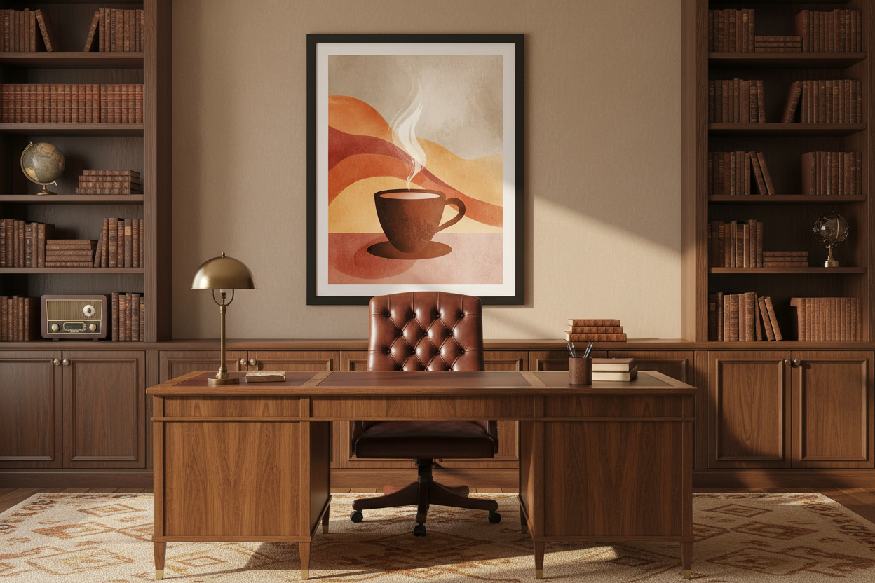 Kaffe Plakat 101 i kontor 1960'erne