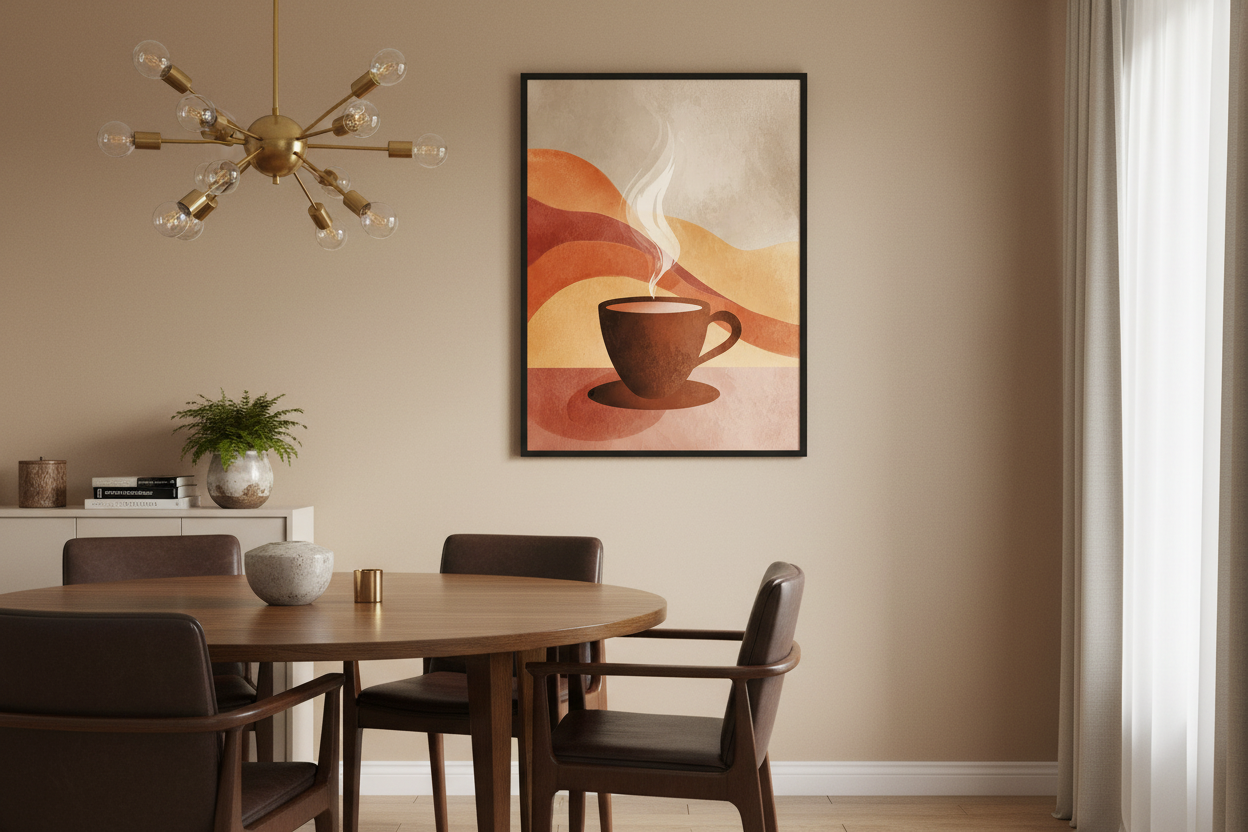 Kaffe Plakat 101 i spisestue