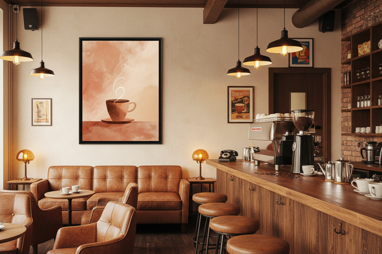 Kaffe Plakat 102 i cafe