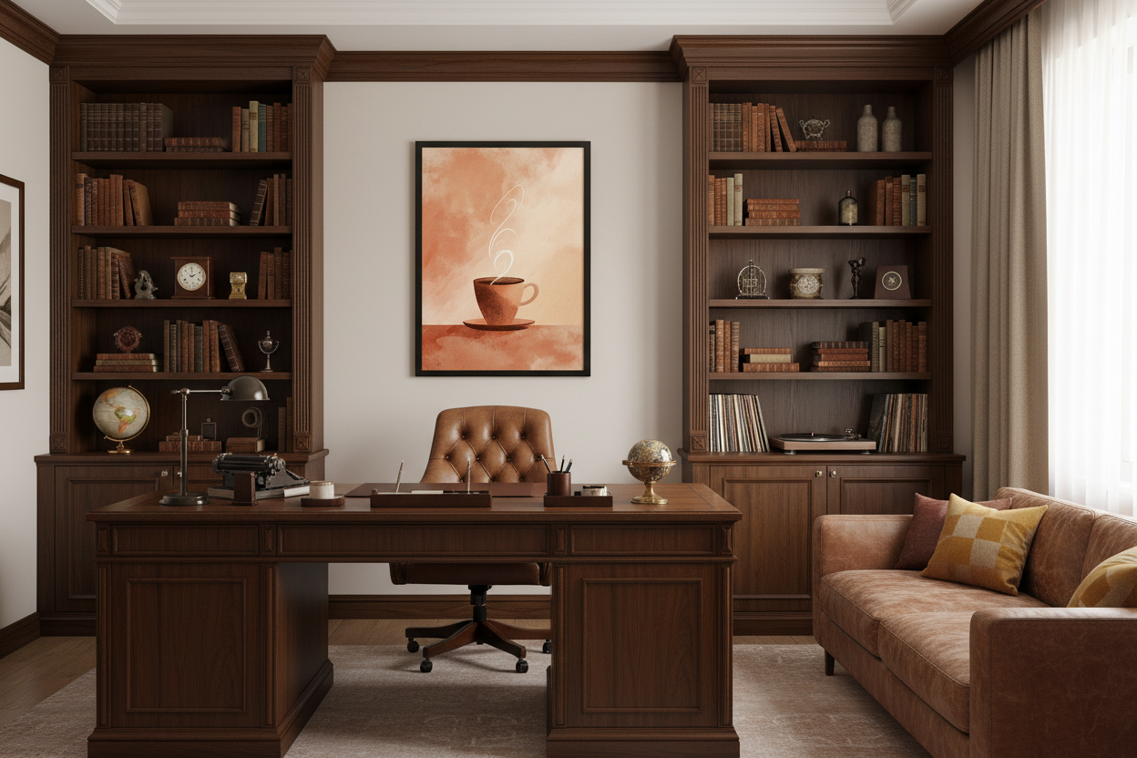 Kaffe Plakat 102 i kontor 1960'erne