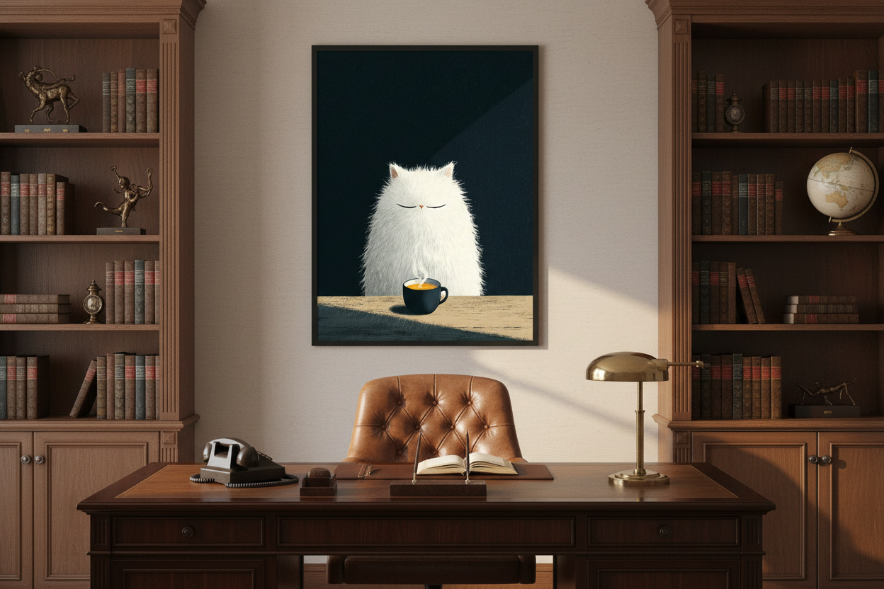 Kaffe Plakat 103 i kontor 1960'erne