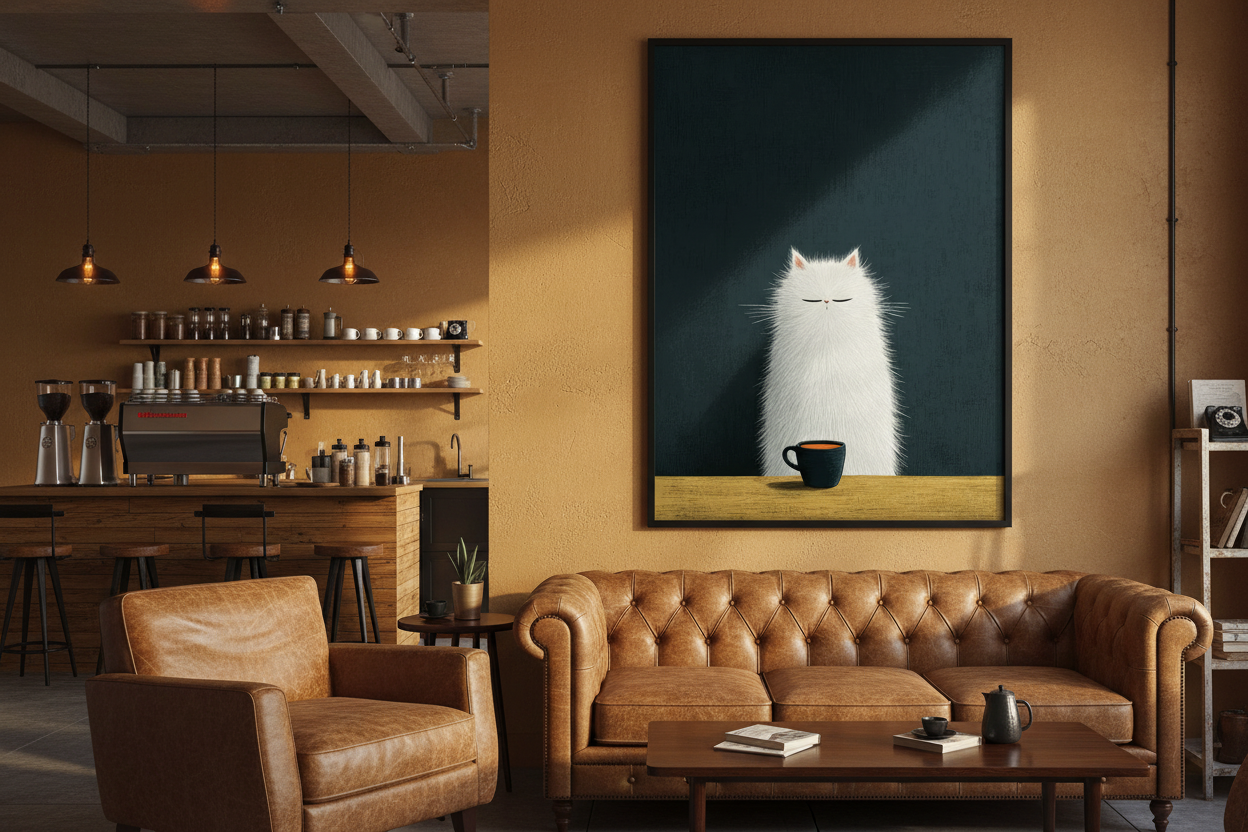 Kaffe Plakat 104 i cafe