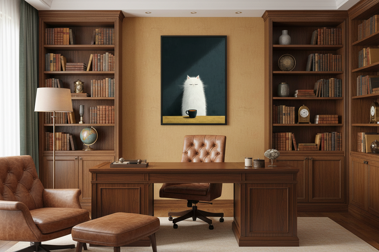 Kaffe Plakat 104 i kontor 1960'erne