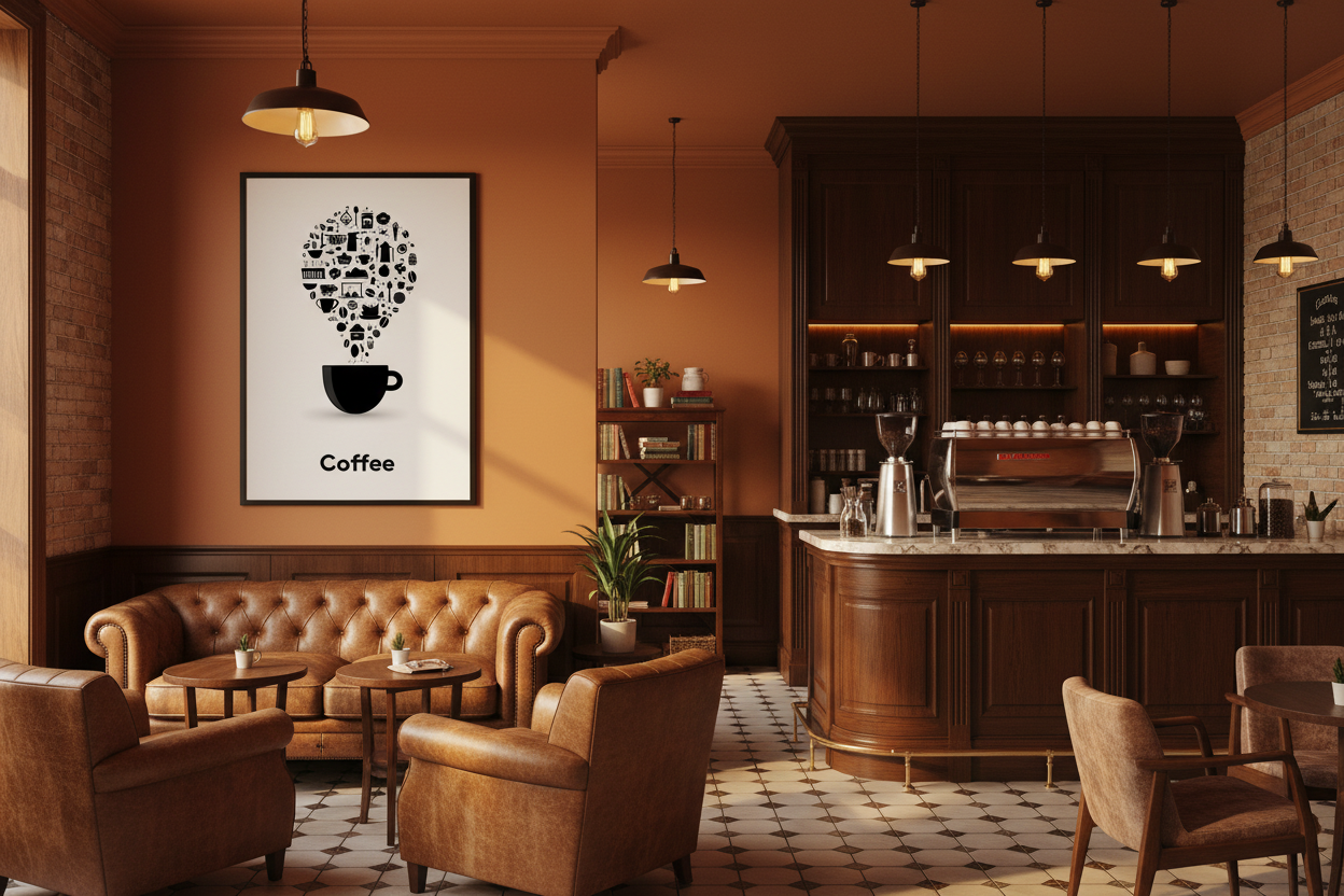 Kaffe Plakat 105 i cafe