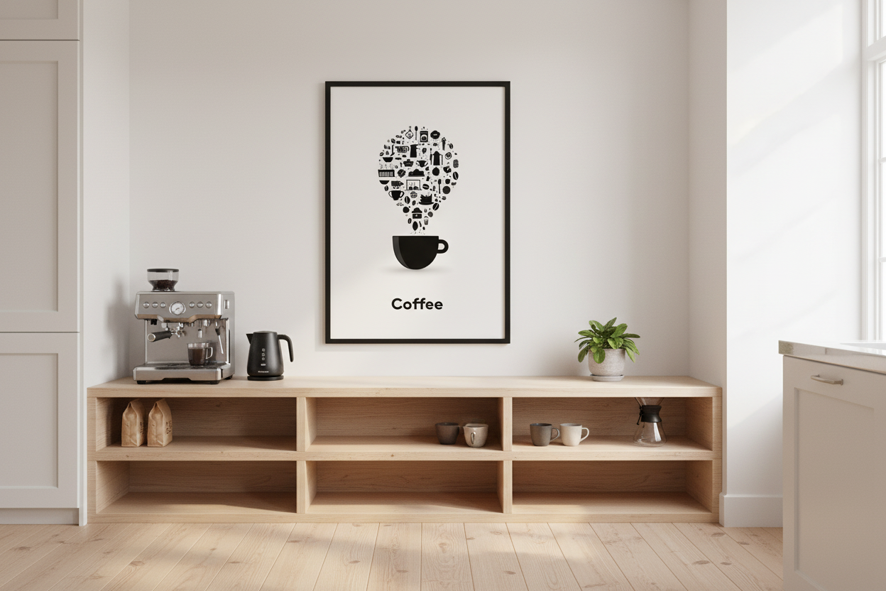 Kaffe Plakat 105 i køkken