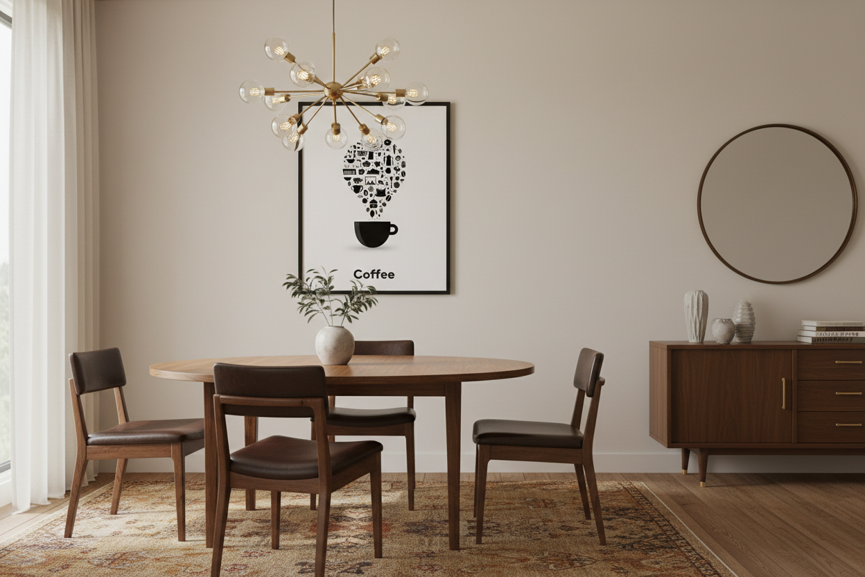 Kaffe Plakat 105 i spisestue