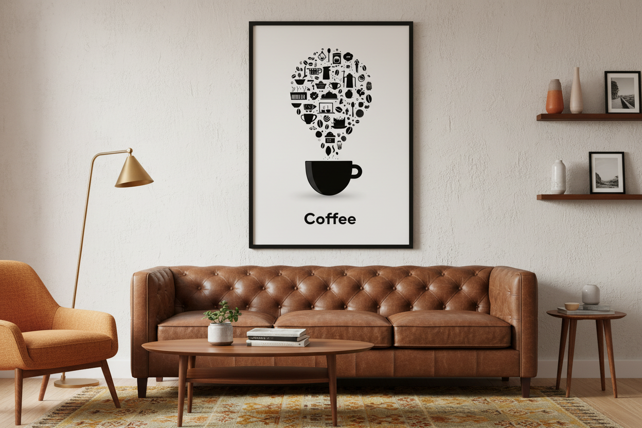 Kaffe Plakat 105 i stue