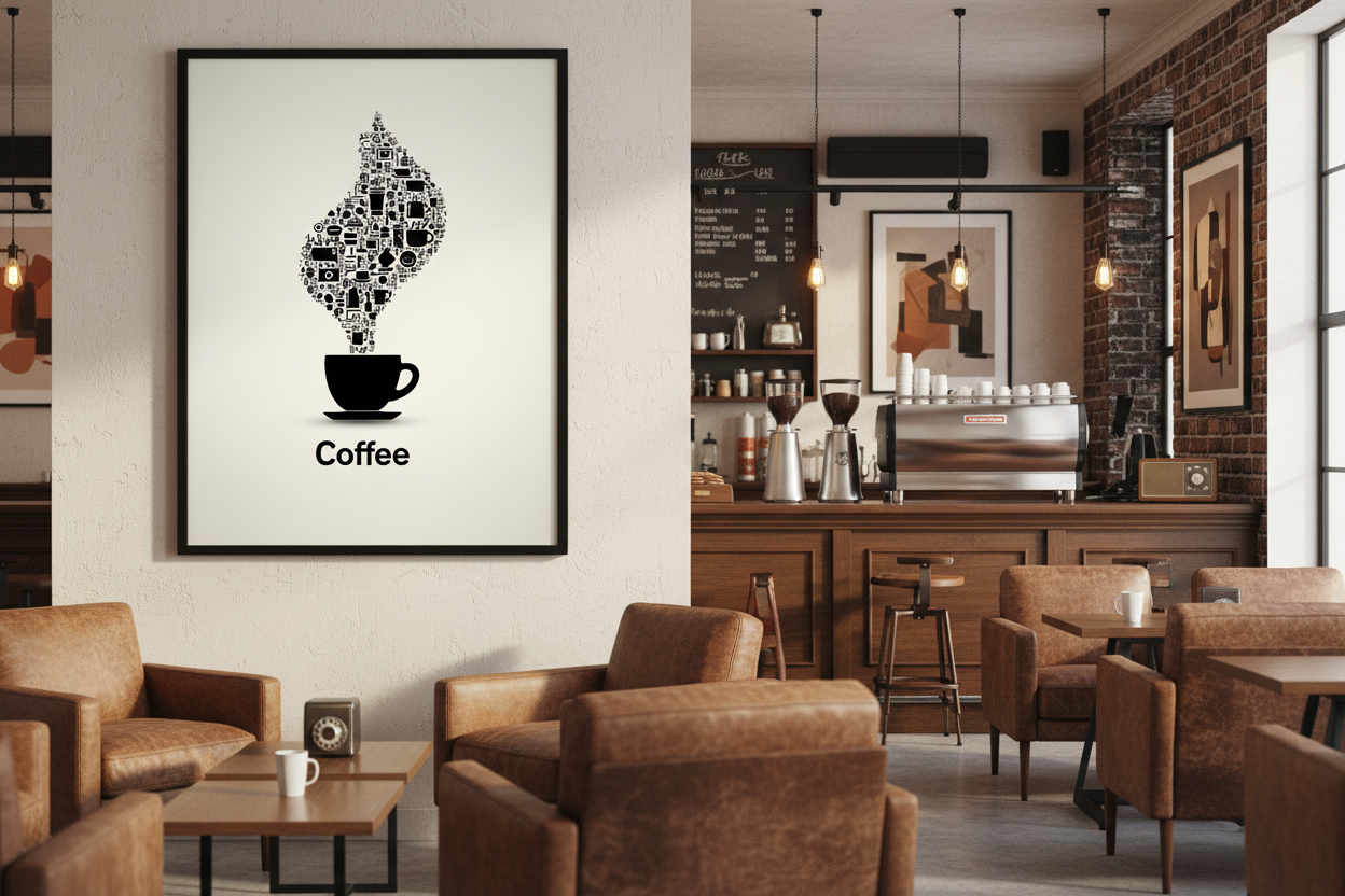 Kaffe Plakat 106 i cafe