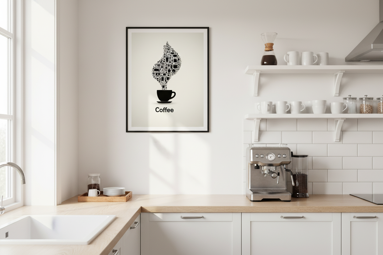 Kaffe Plakat 106 i køkken