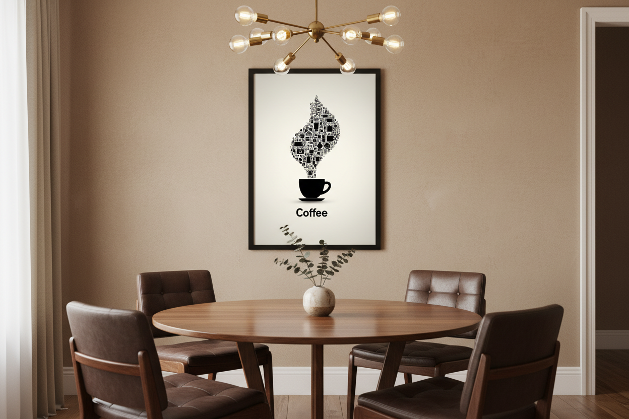 Kaffe Plakat 106 i spisestue